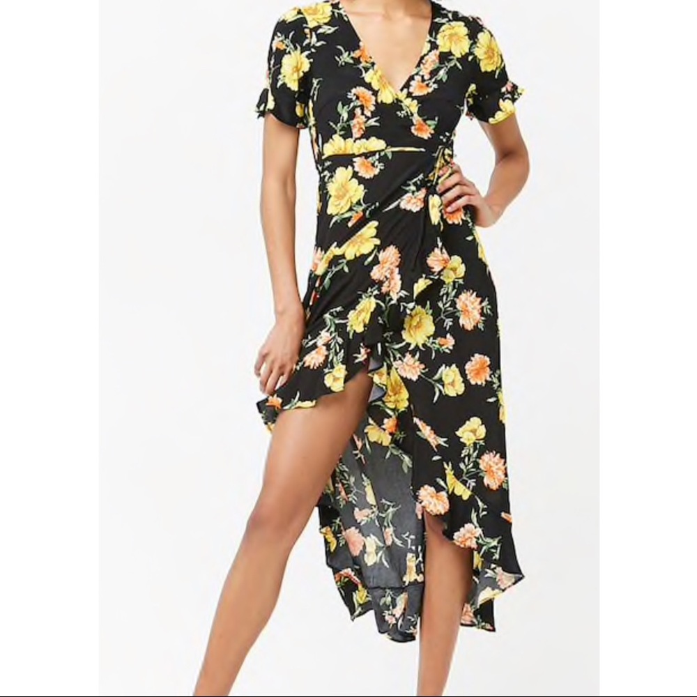 Forever 21 NWT Black Floral XL Women’s Dress